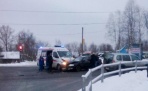На окраине Архангельска автомобиль скорой помощи столкнулася с иномаркой